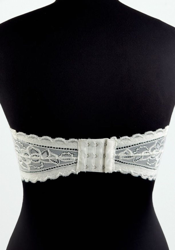 WHITE LACE TUBE BRA